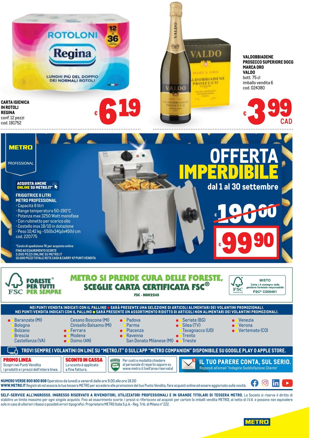 Volantino Metro 28.08.2025 - 10.09.2025