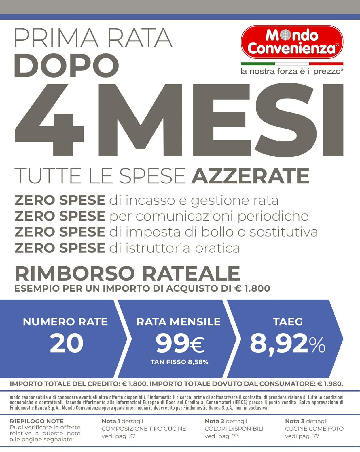 Volantino Mondo Convenienza 01.04.2026 - 09.04.2026