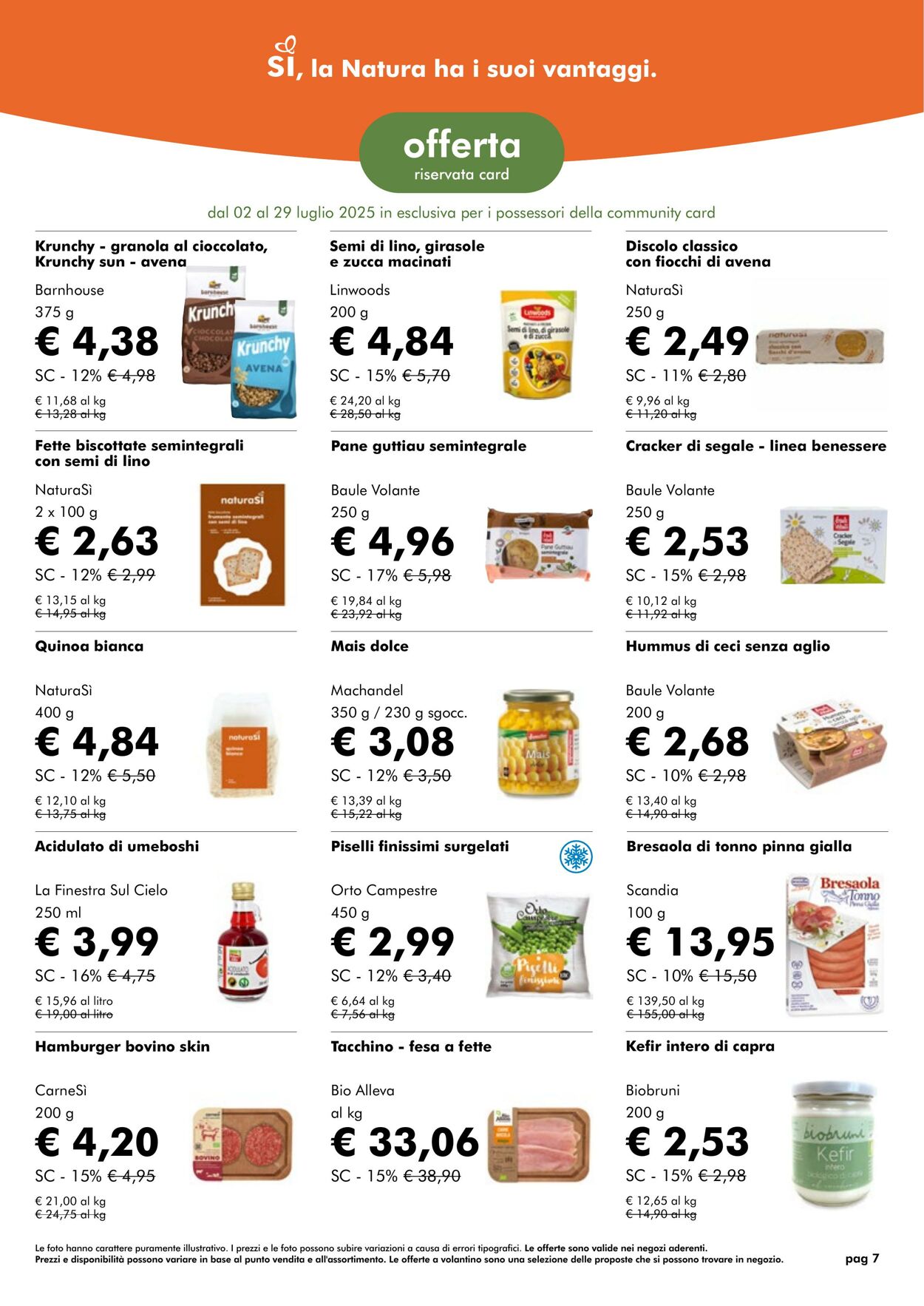 Volantino NaturaSì 01.07.2025 - 31.07.2025