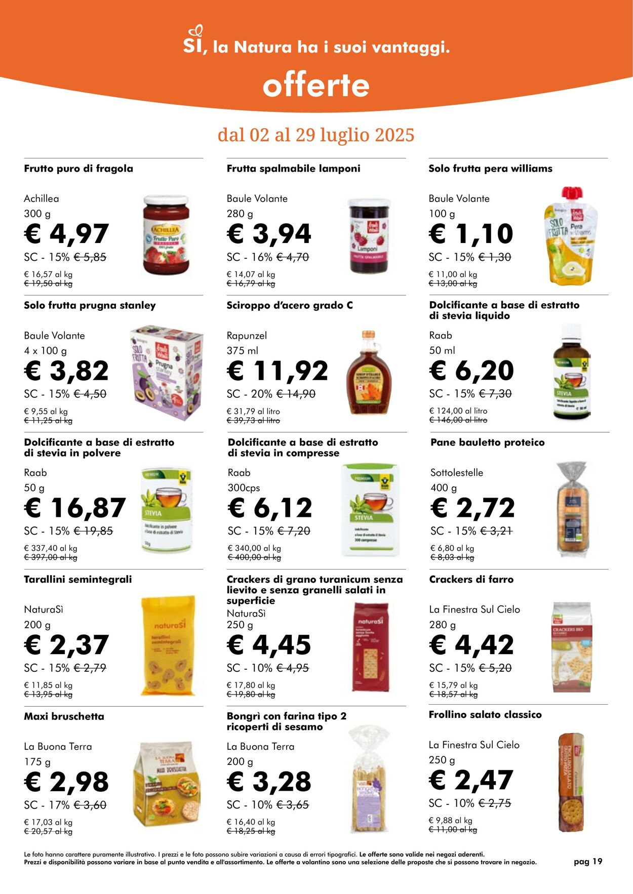 Volantino NaturaSì 01.07.2025 - 31.07.2025
