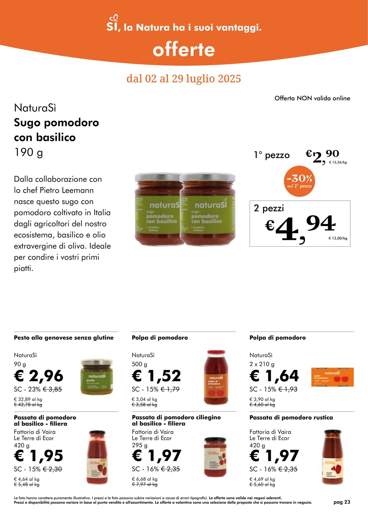 Volantino NaturaSì 01.07.2025 - 31.07.2025