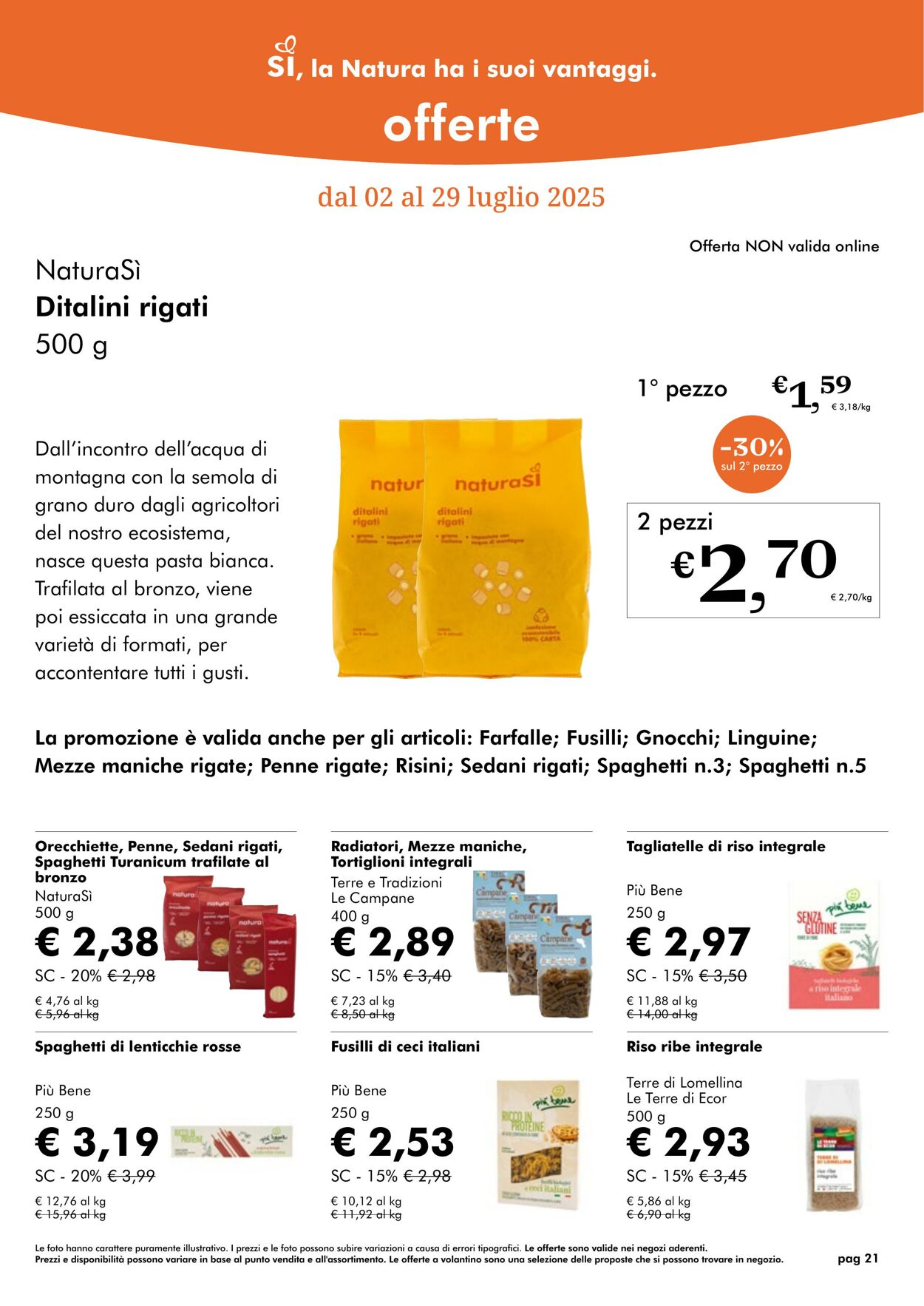 Volantino NaturaSì 01.07.2025 - 31.07.2025