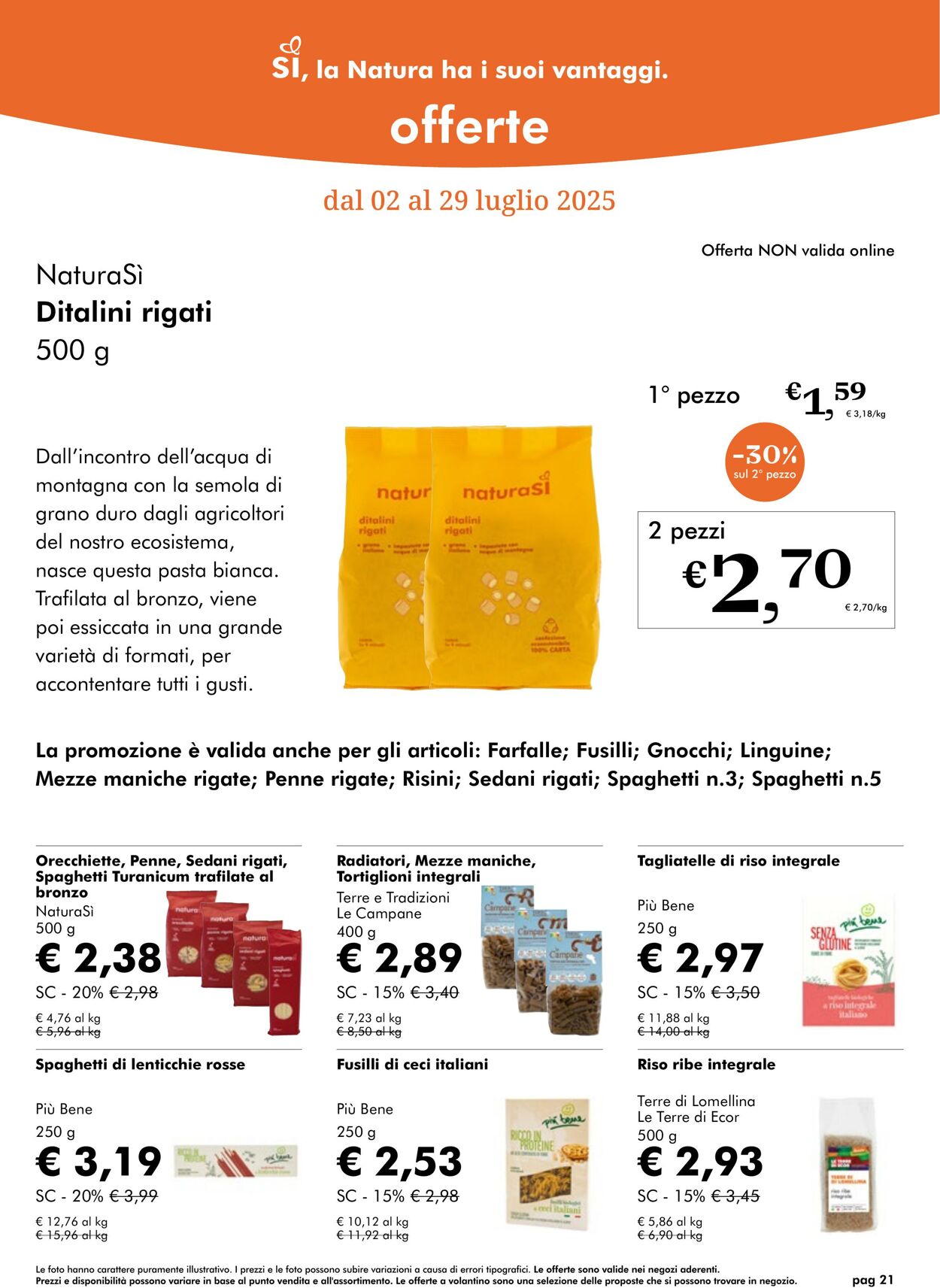 Volantino NaturaSì 01.07.2025 - 31.07.2025