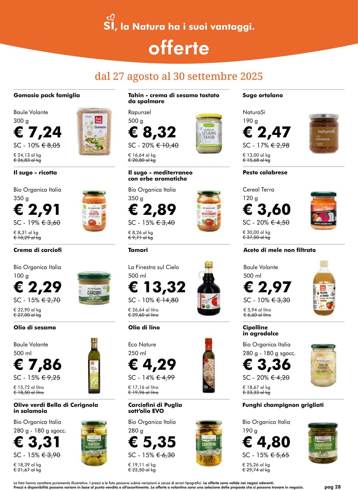 Volantino NaturaSì 01.09.2025 - 30.09.2025