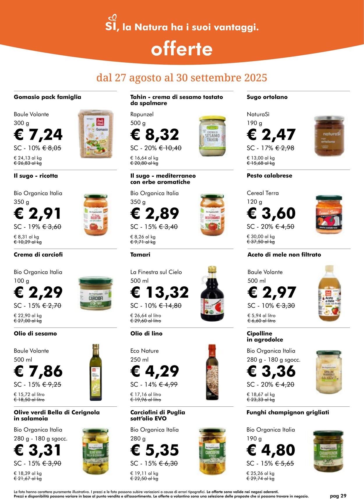 Volantino NaturaSì 01.09.2025 - 30.09.2025