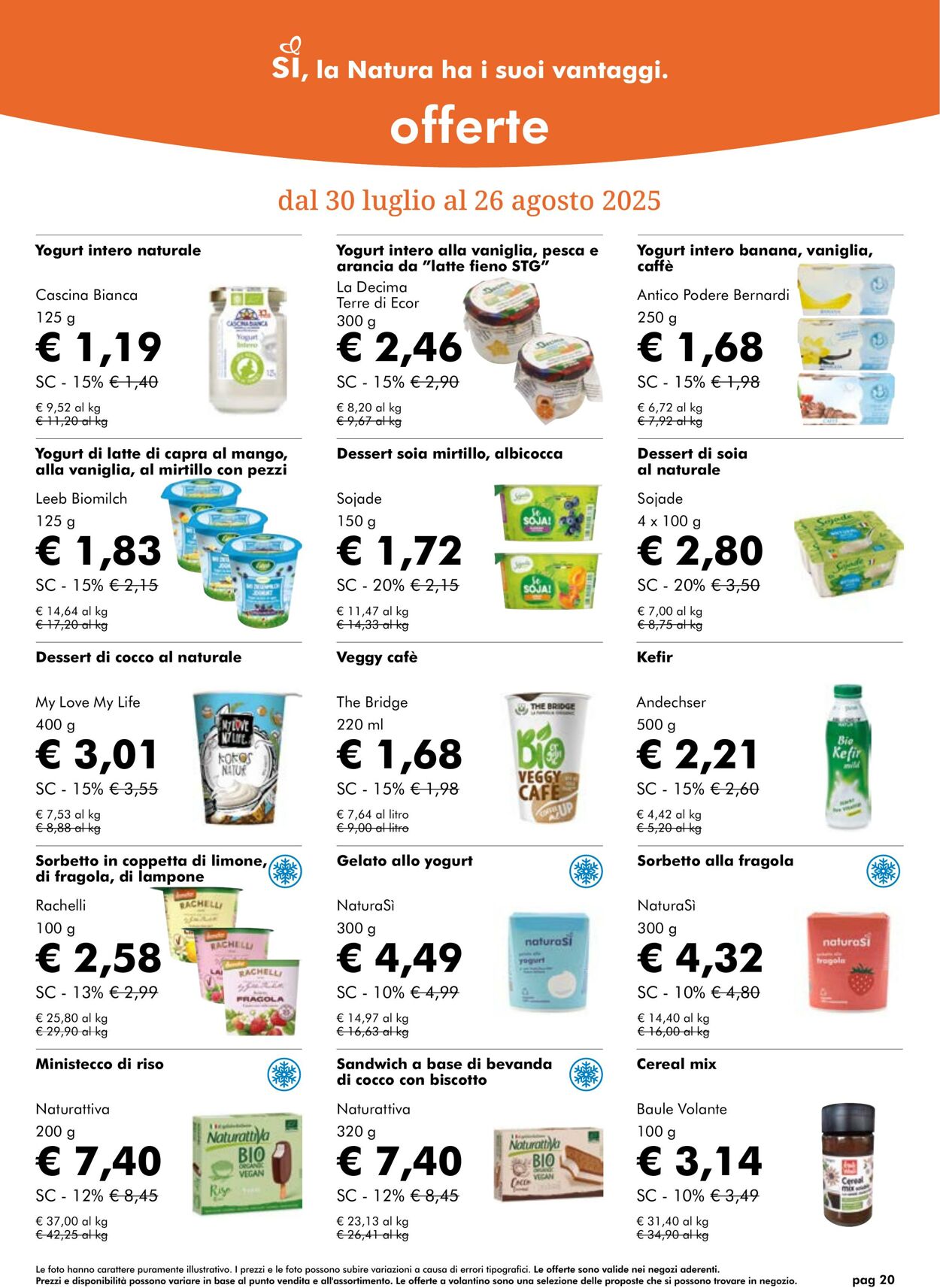 Volantino NaturaSì 01.08.2025 - 31.08.2025