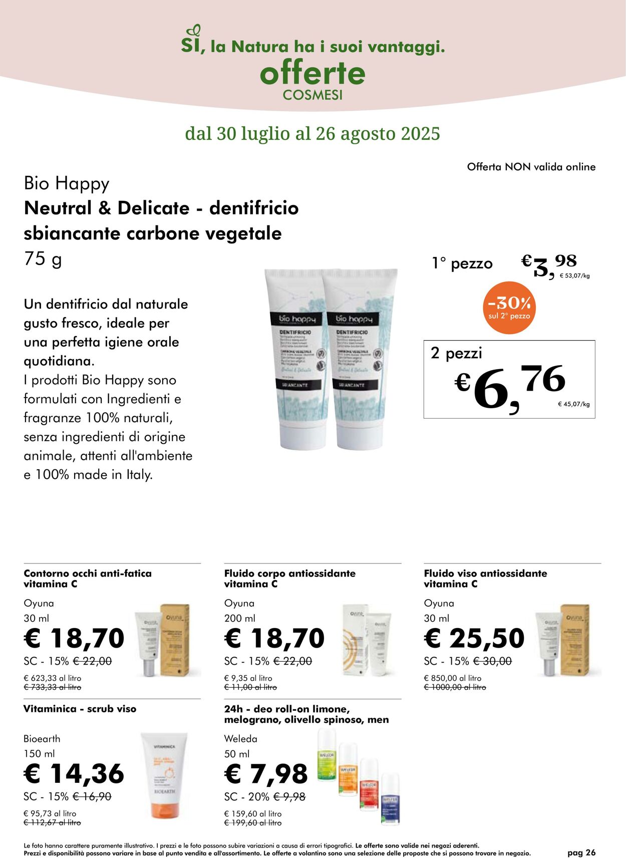Volantino NaturaSì 01.08.2025 - 31.08.2025