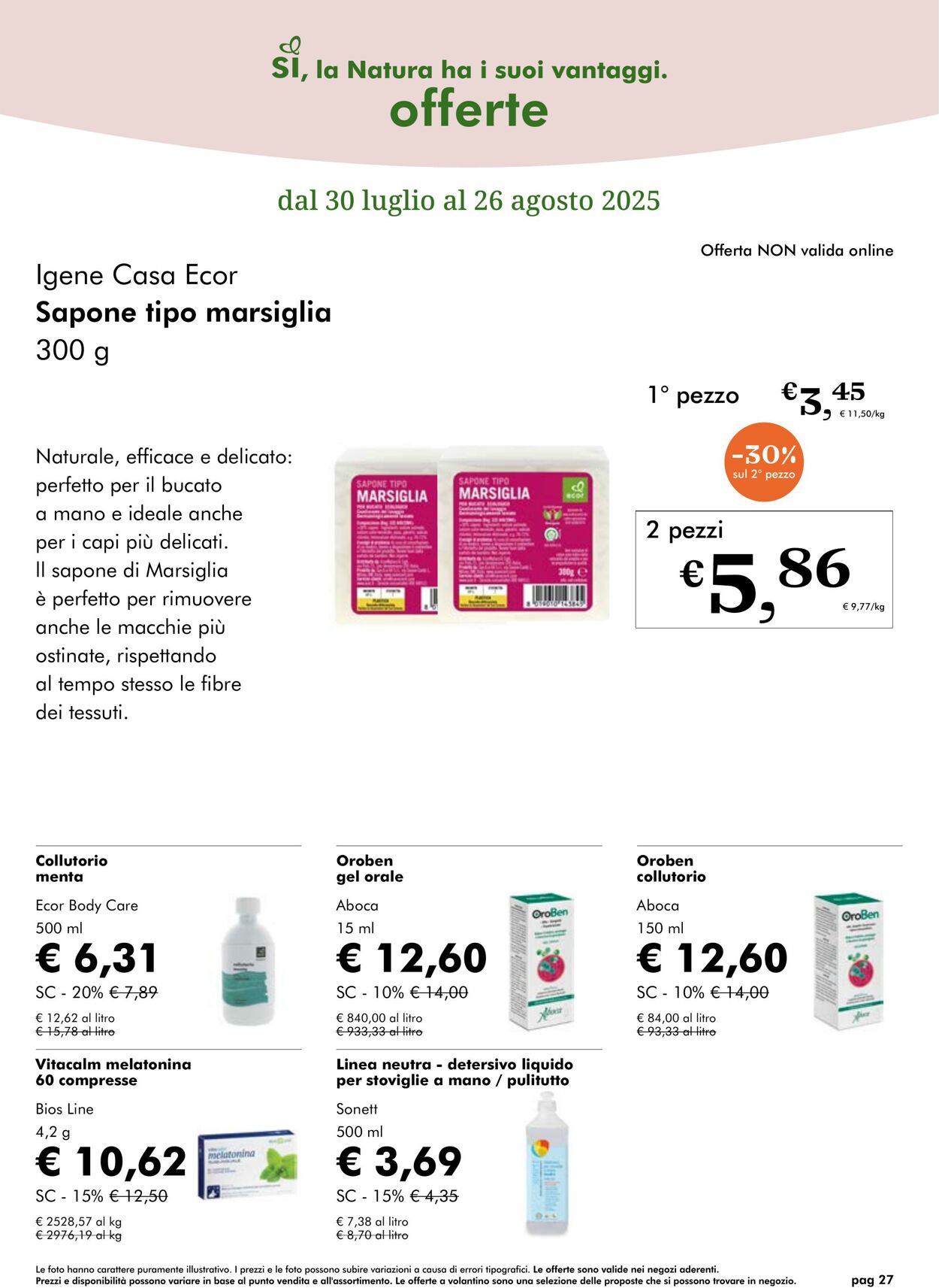 Volantino NaturaSì 01.08.2025 - 31.08.2025
