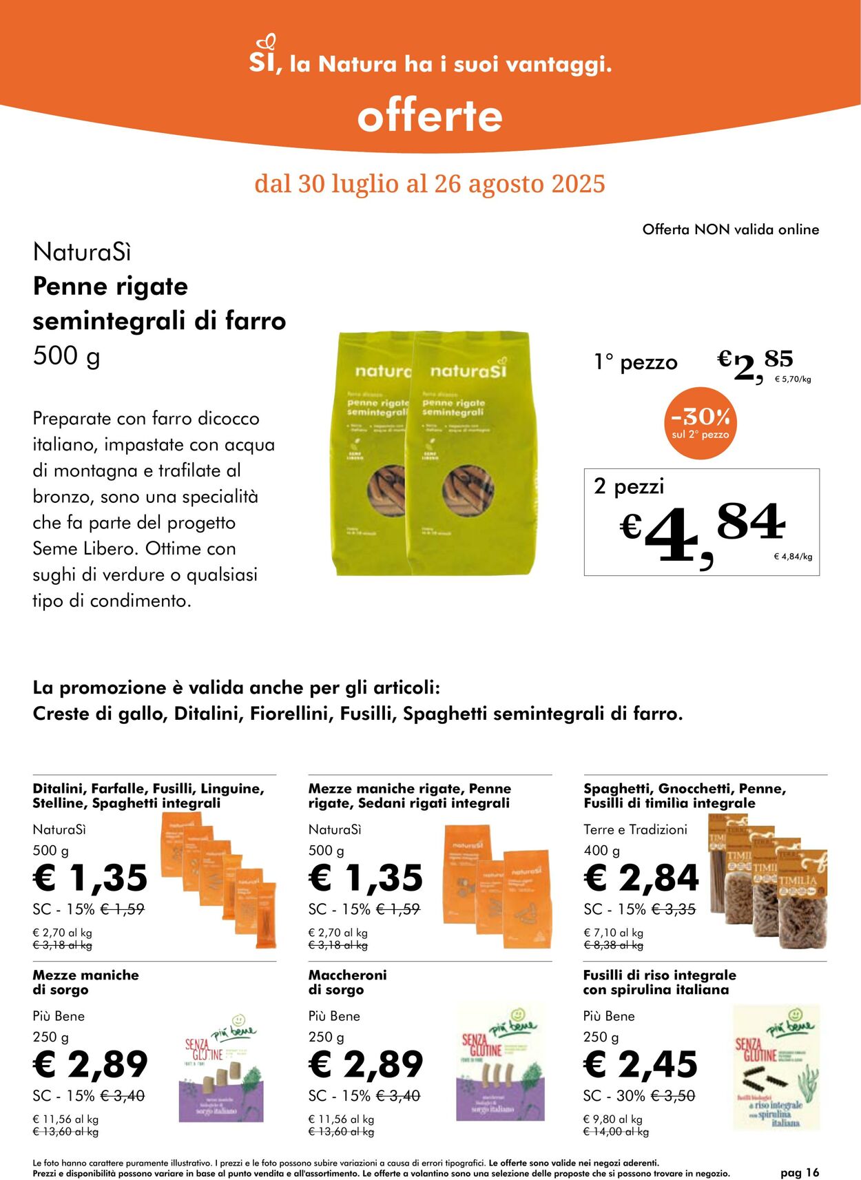 Volantino NaturaSì 01.08.2025 - 31.08.2025