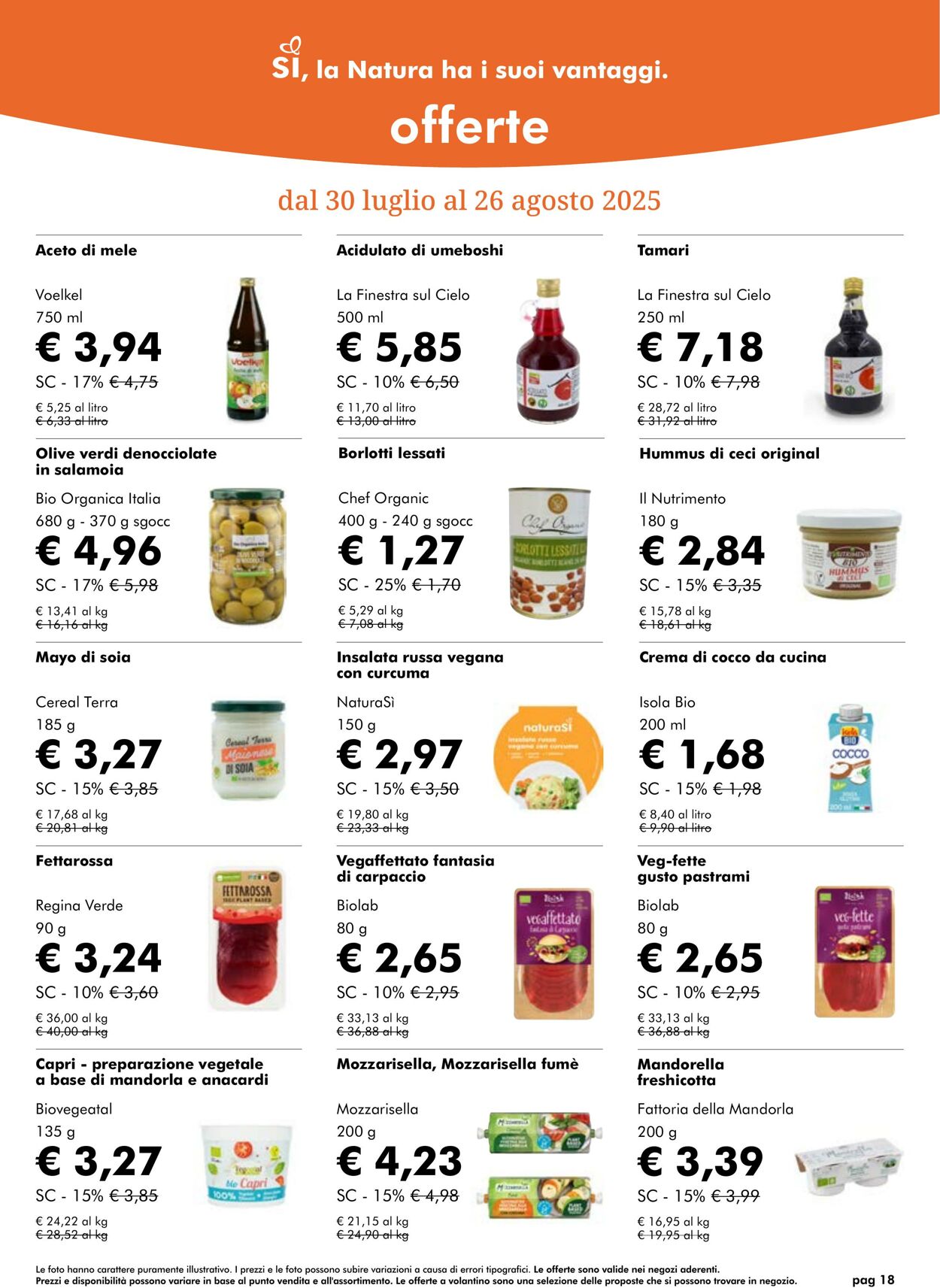 Volantino NaturaSì 01.08.2025 - 31.08.2025
