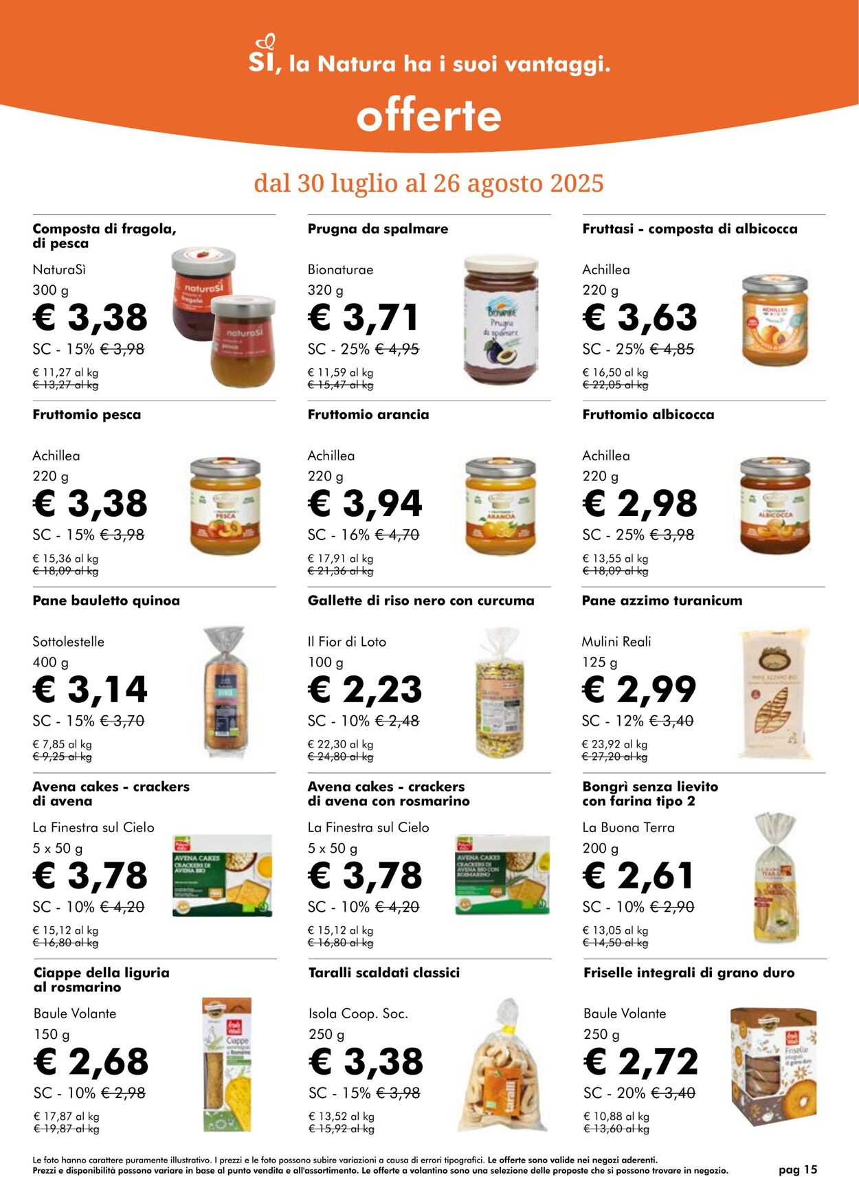 Volantino NaturaSì 01.08.2025 - 31.08.2025