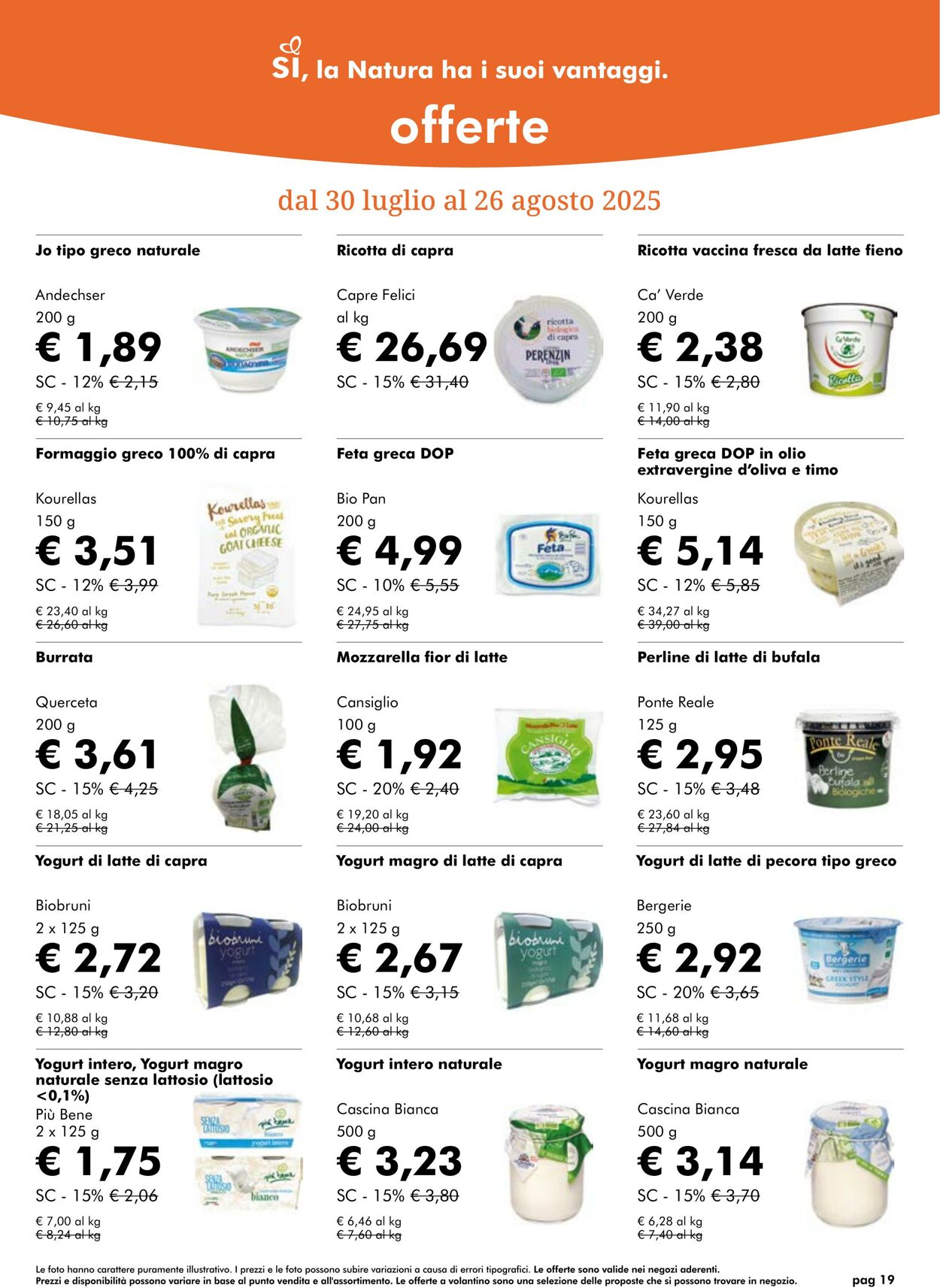 Volantino NaturaSì 01.08.2025 - 31.08.2025