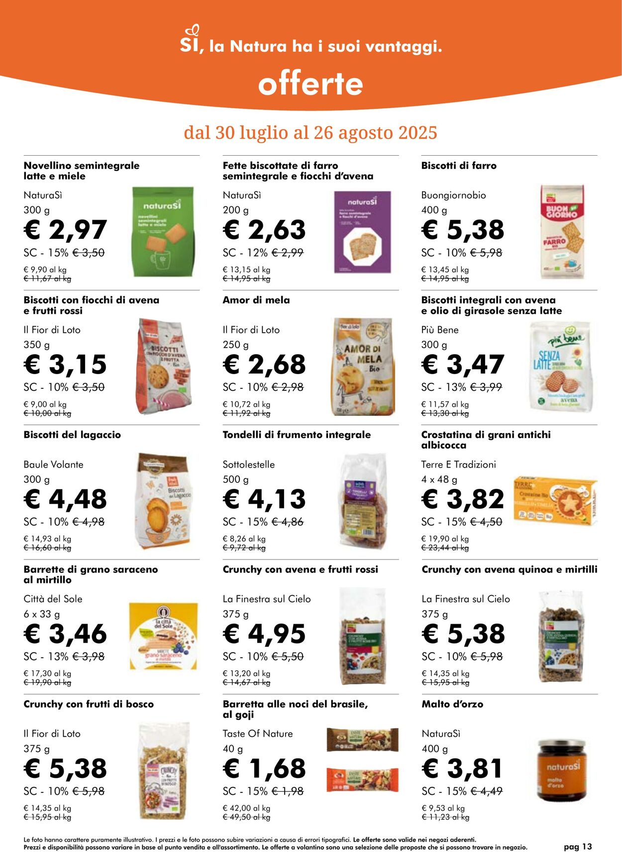 Volantino NaturaSì 01.08.2025 - 31.08.2025
