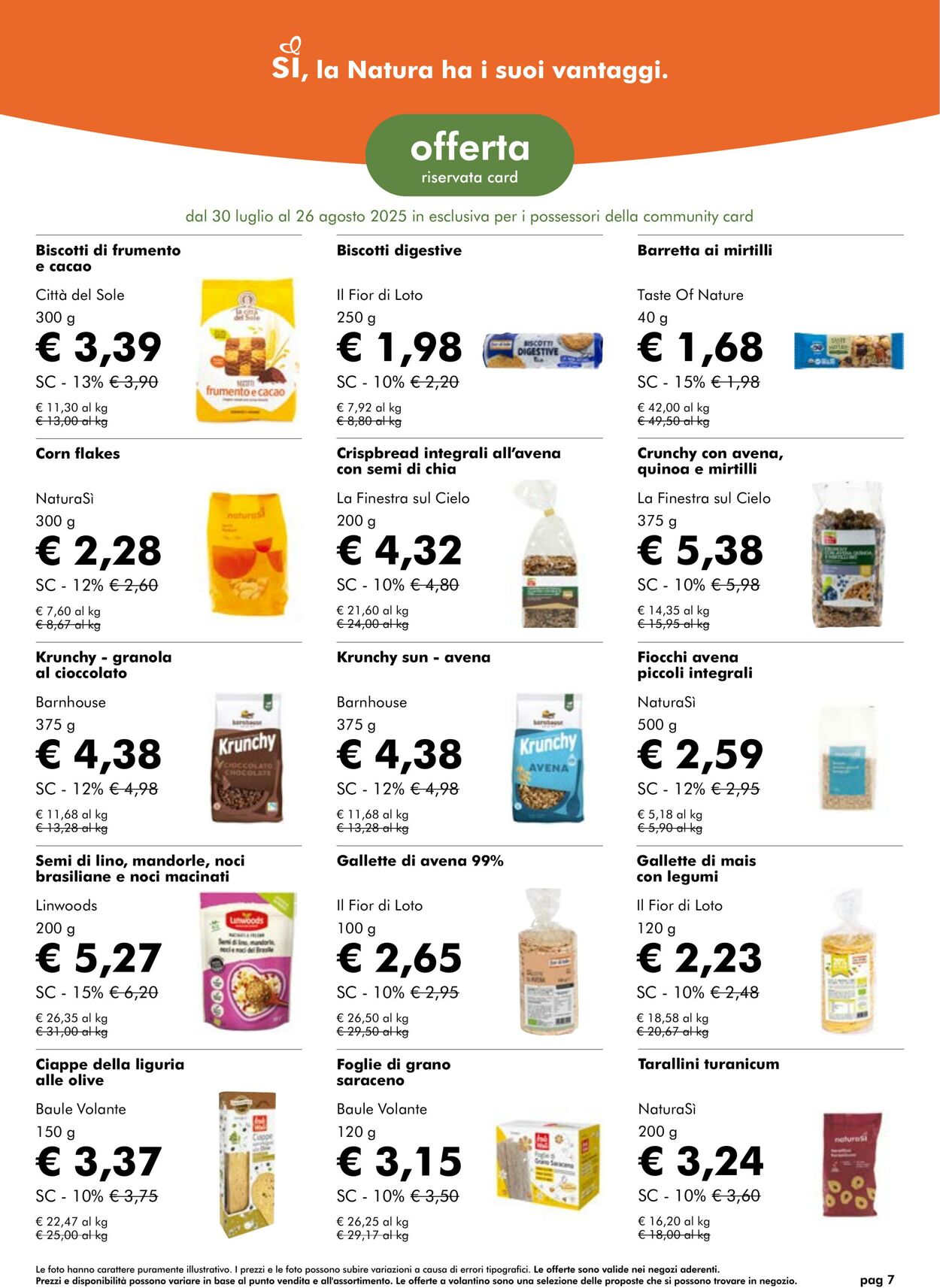 Volantino NaturaSì 01.08.2025 - 31.08.2025