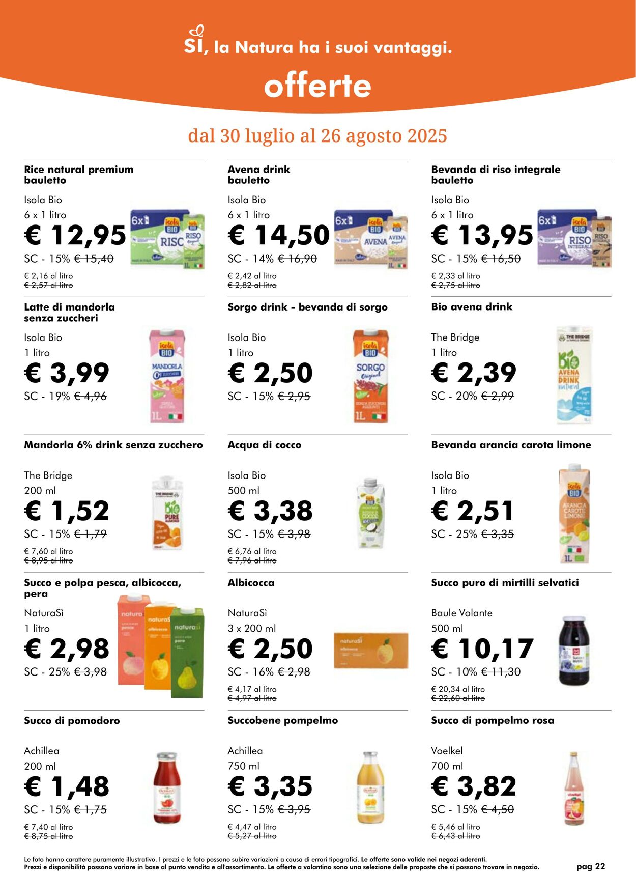 Volantino NaturaSì 01.08.2025 - 31.08.2025