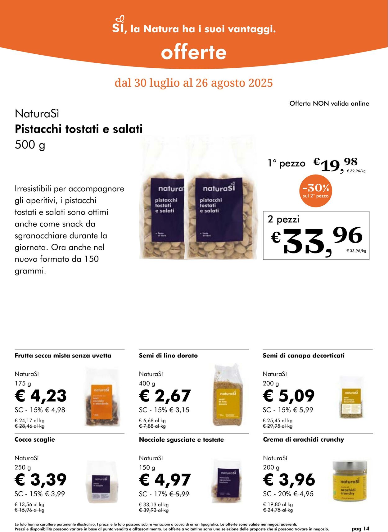 Volantino NaturaSì 01.08.2025 - 31.08.2025