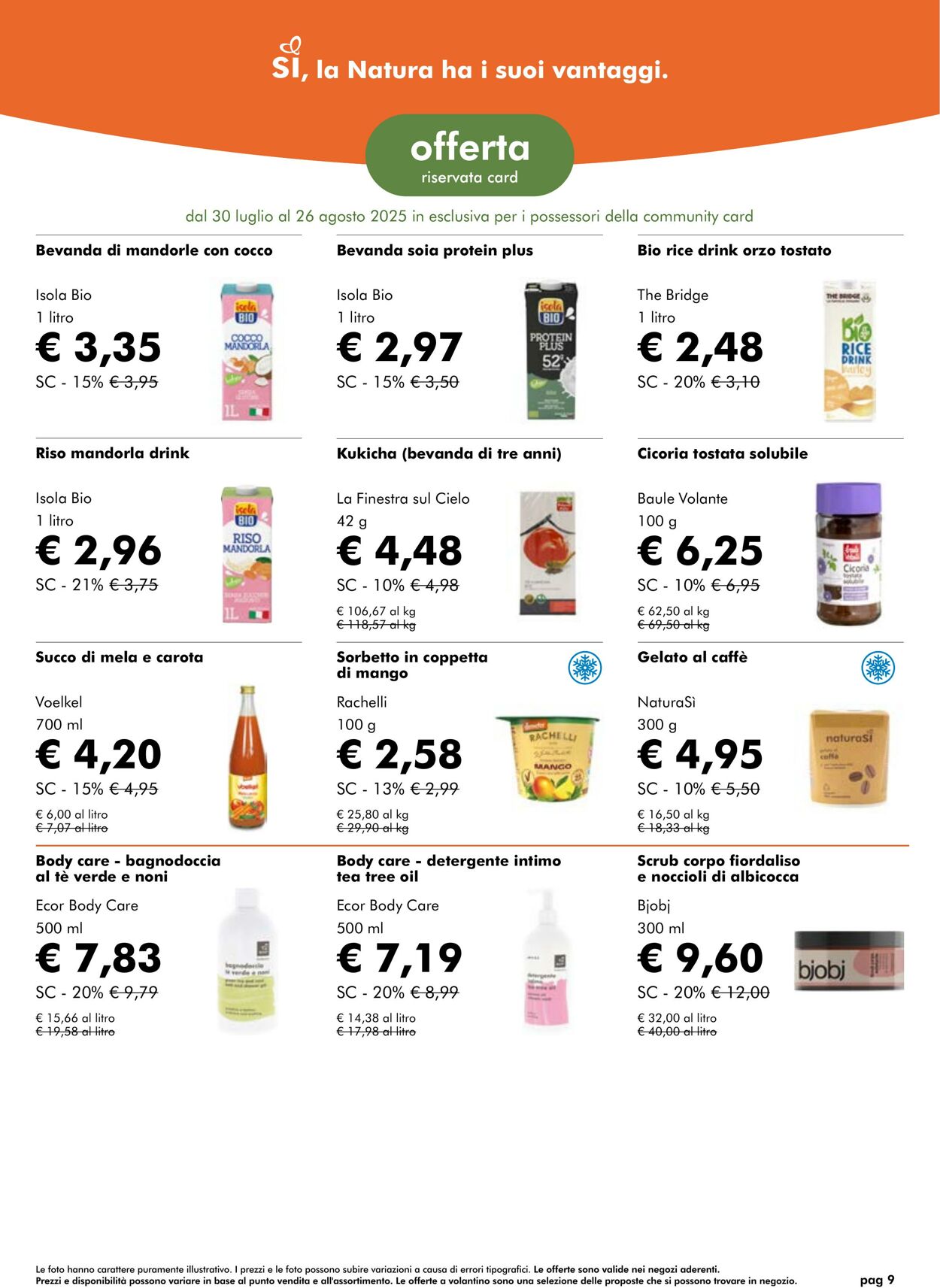 Volantino NaturaSì 01.08.2025 - 31.08.2025