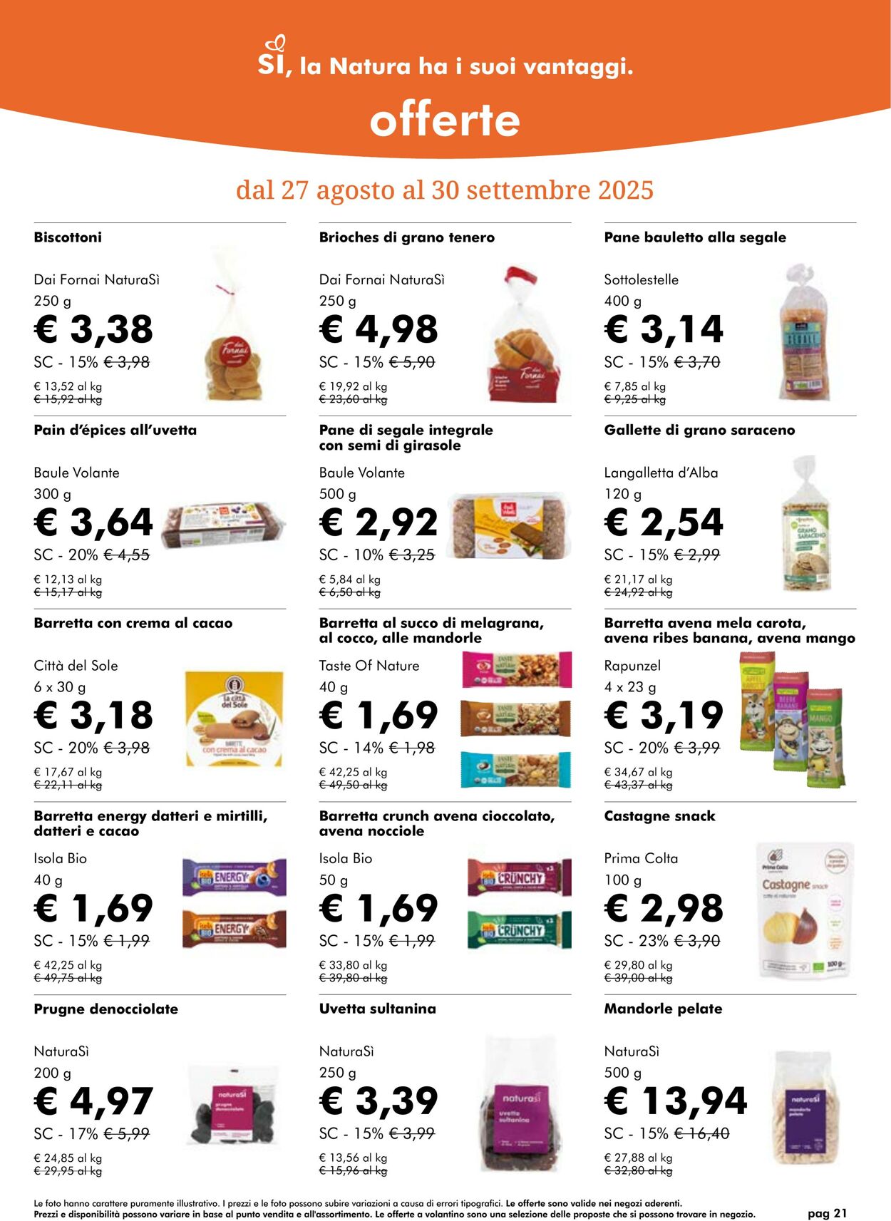 Volantino NaturaSì 01.09.2025 - 30.09.2025