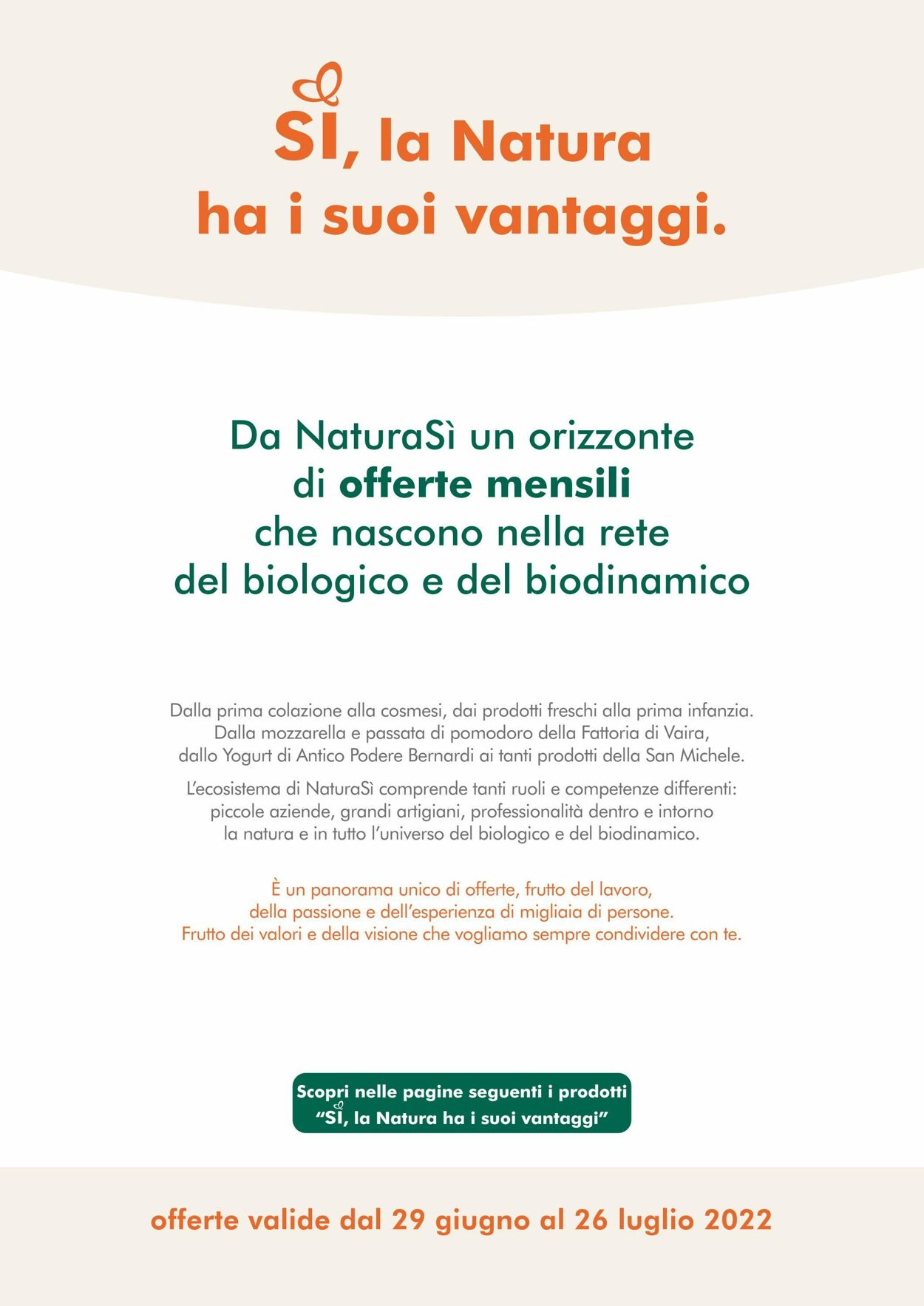 Volantino NaturaSì 29.06.2022 - 26.07.2022