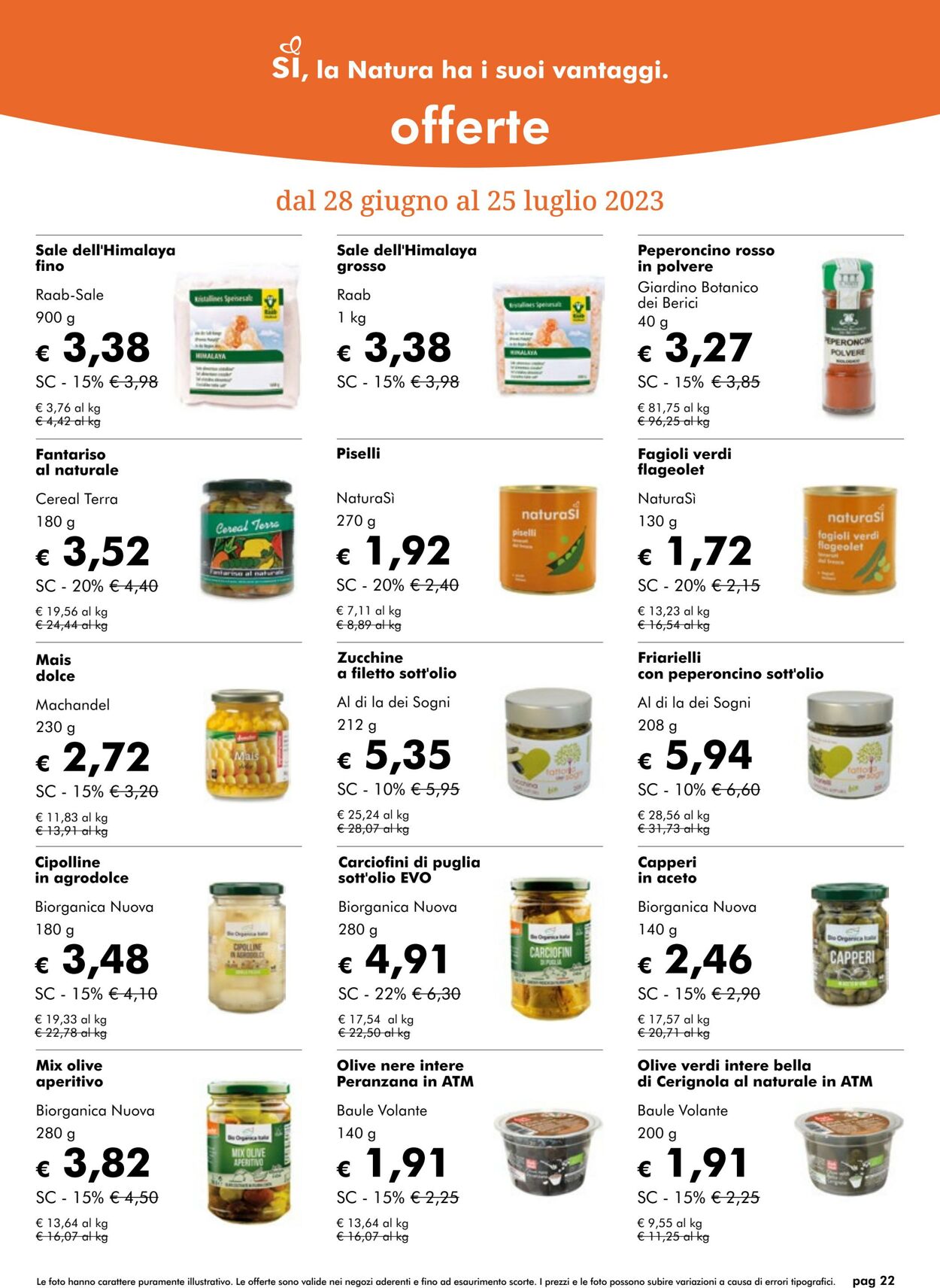 Volantino NaturaSì 28.06.2023 - 31.07.2023