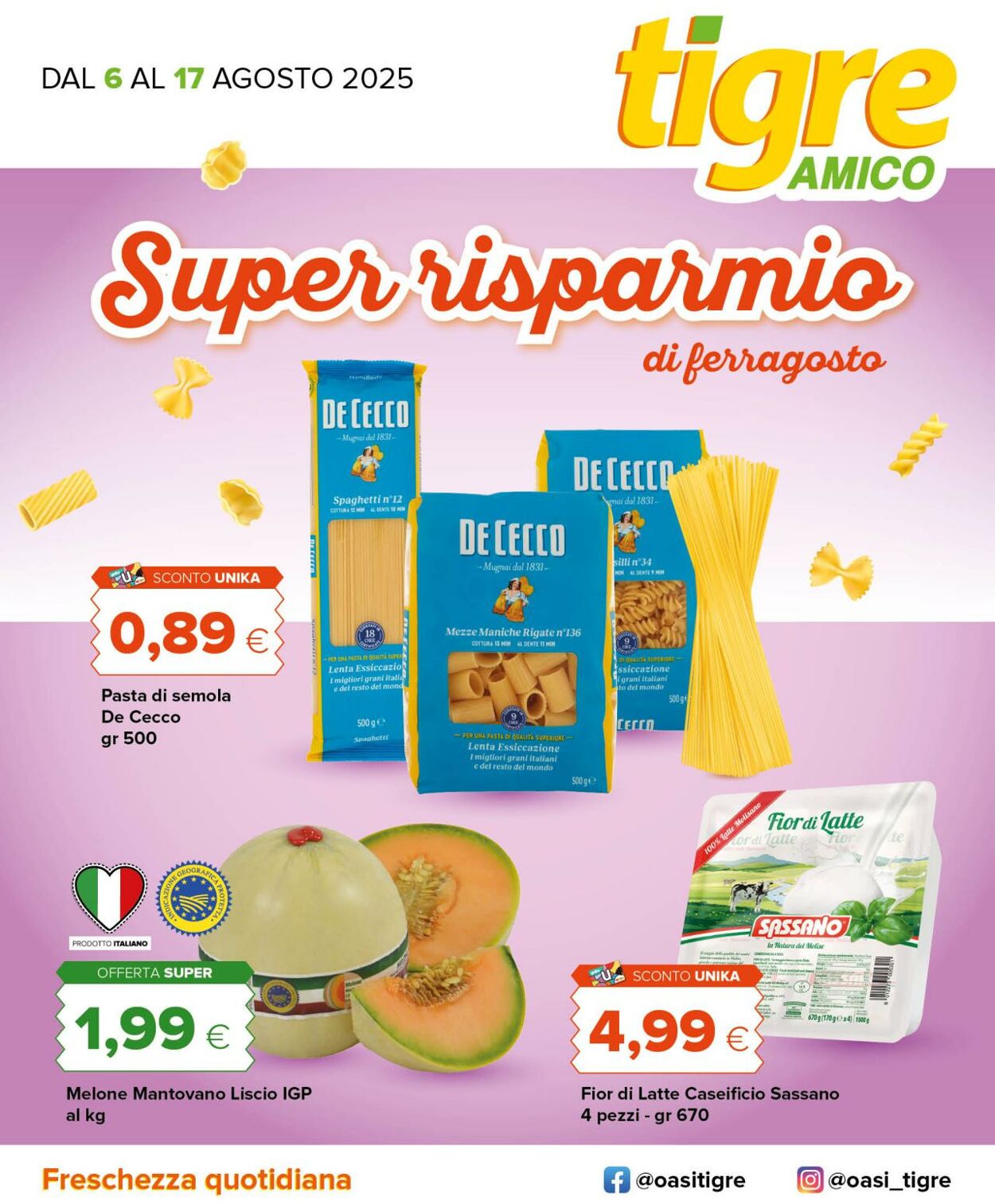 Volantino Oasi Tigre 05.08.2025 - 17.08.2025
