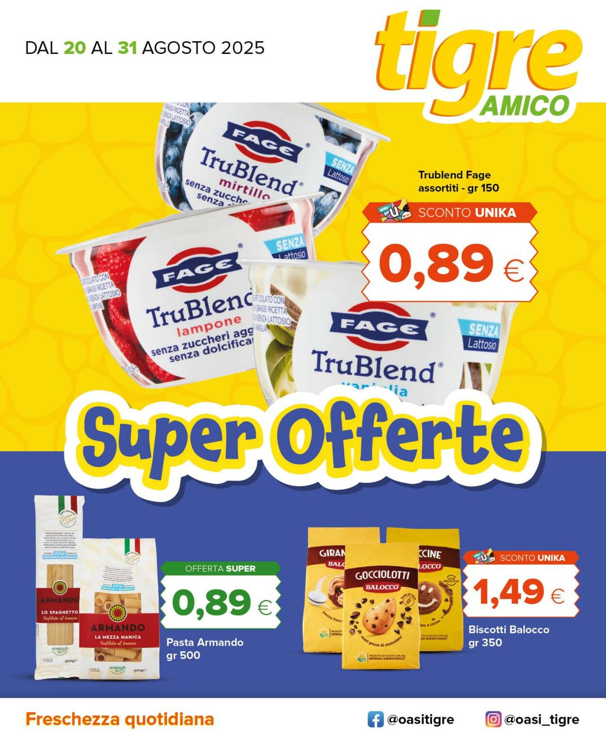 Volantino Oasi Tigre 20.08.2025 - 31.08.2025