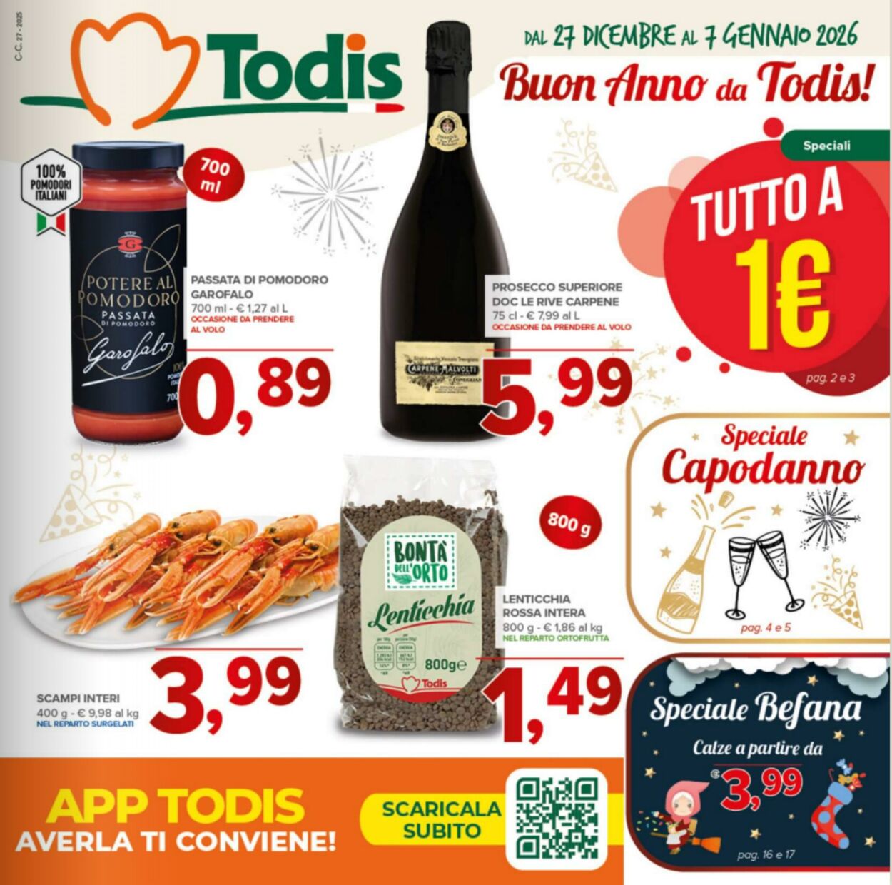 Volantino Todis 27.12.2025 - 07.01.2026