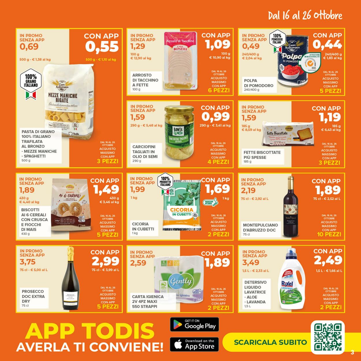 Volantino Todis 16.10.2025 - 26.10.2025