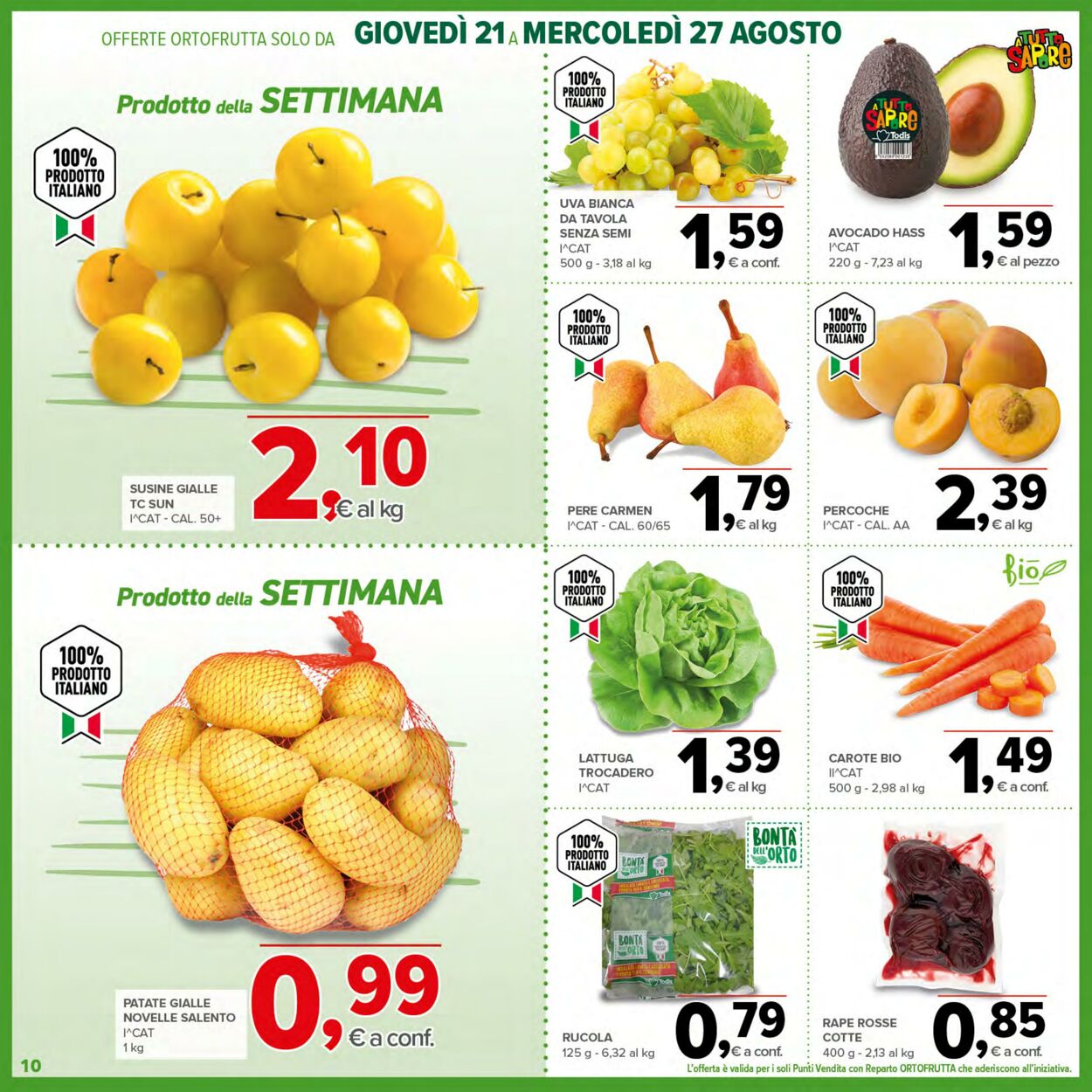 Volantino Todis 21.08.2025 - 31.08.2025