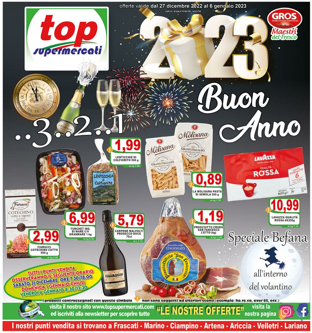 Top Supermercati Volantino Promozionale - Capodanno 2023 - Befana