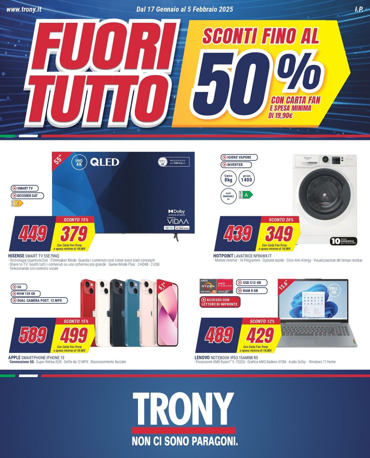 Volantino Trony 17.01.2025 - 05.02.2025