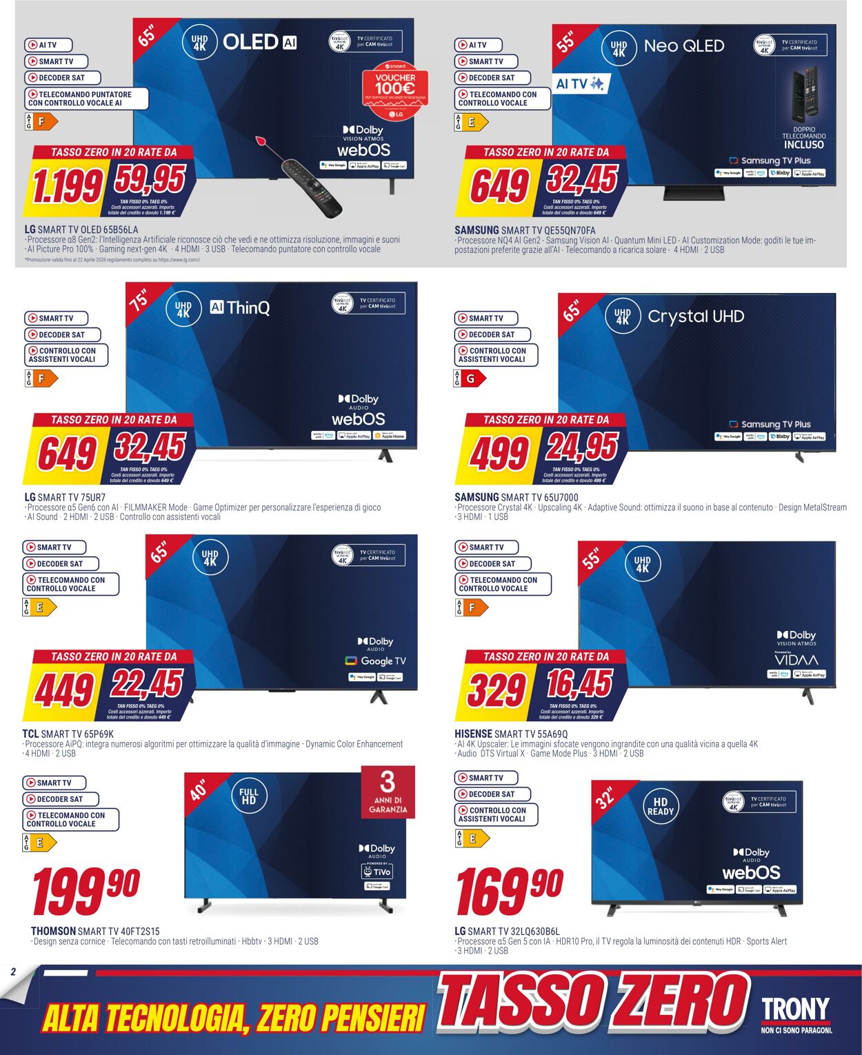 Volantino Trony 11.04.2026 - 19.04.2026