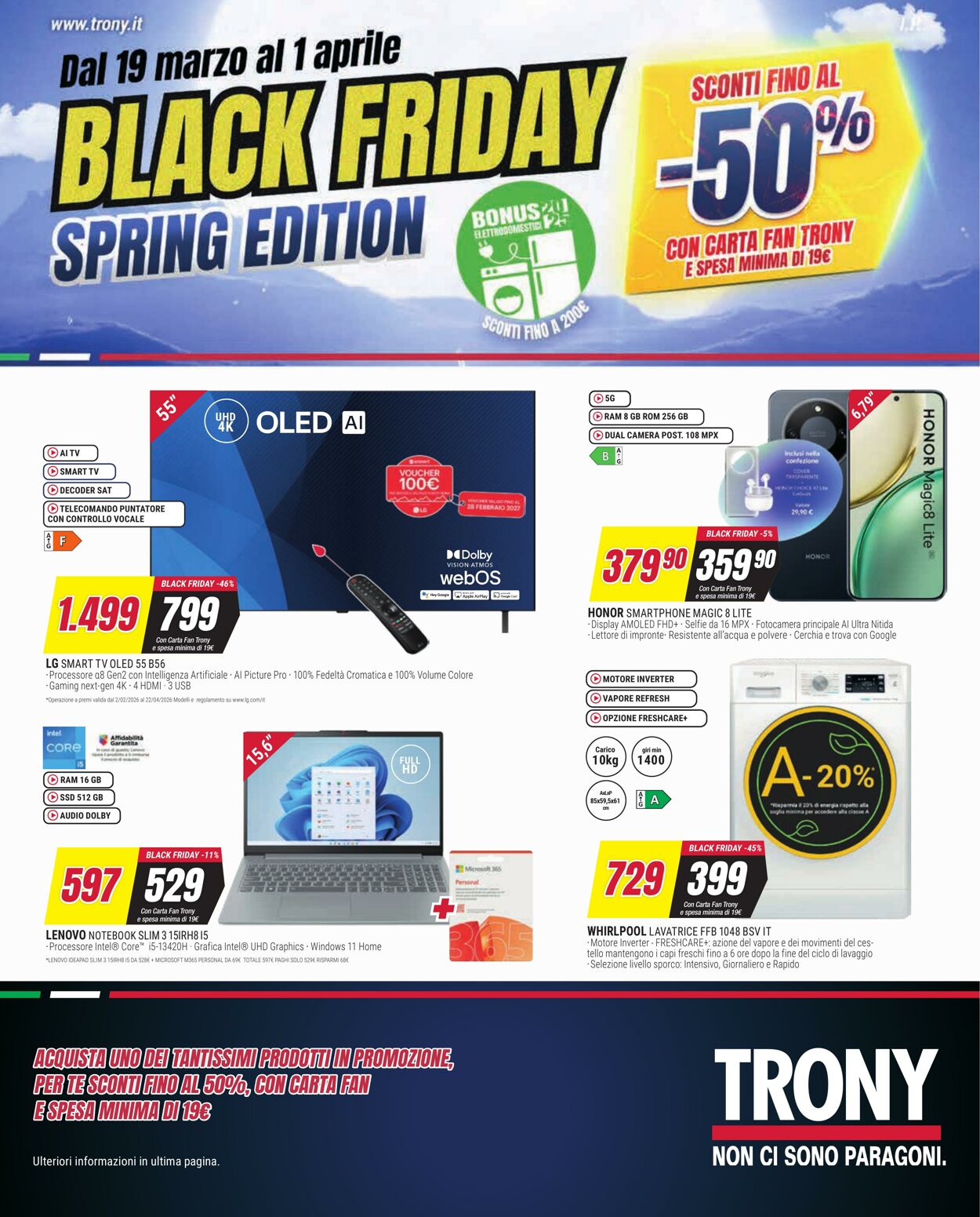 Volantino Trony 19.03.2026 - 27.03.2026
