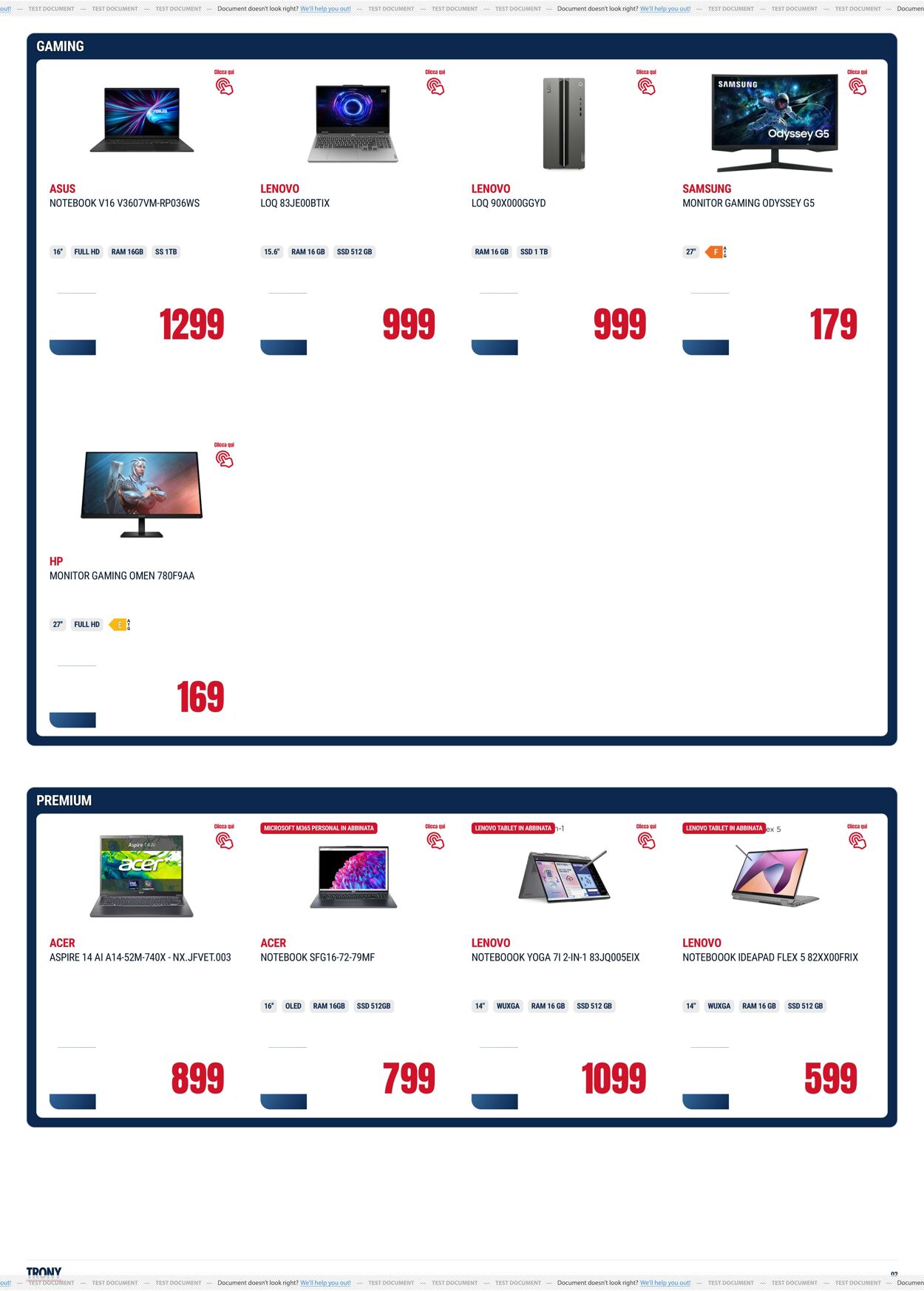 Volantino Trony 21.08.2025 - 10.09.2025