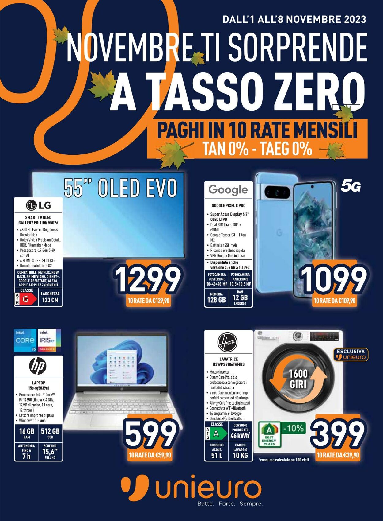 Unieuro Volantino Promozionale Black Friday 2023 Valido da 01.11 a