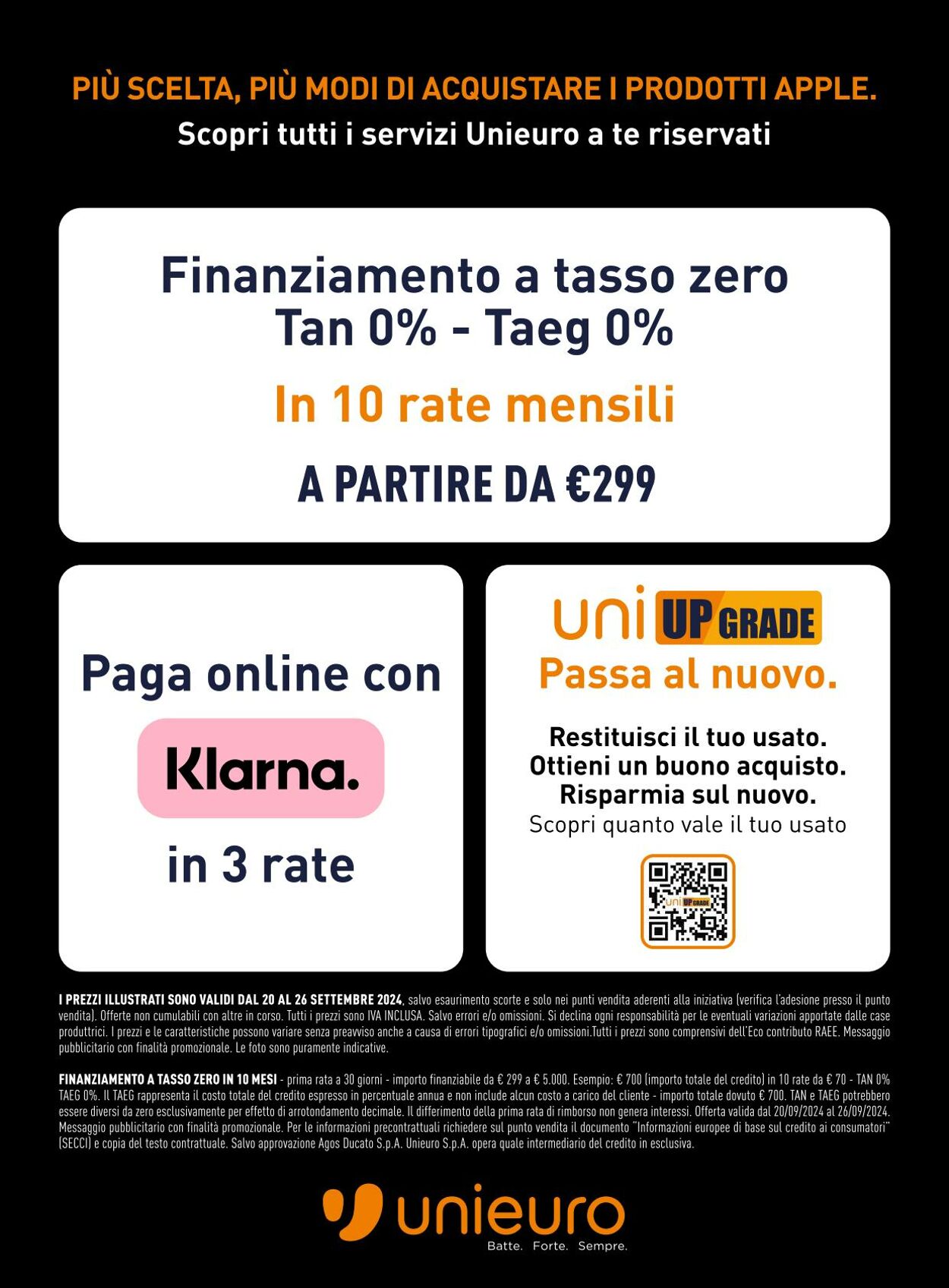 Volantino Unieuro 20.09.2024 - 26.09.2024