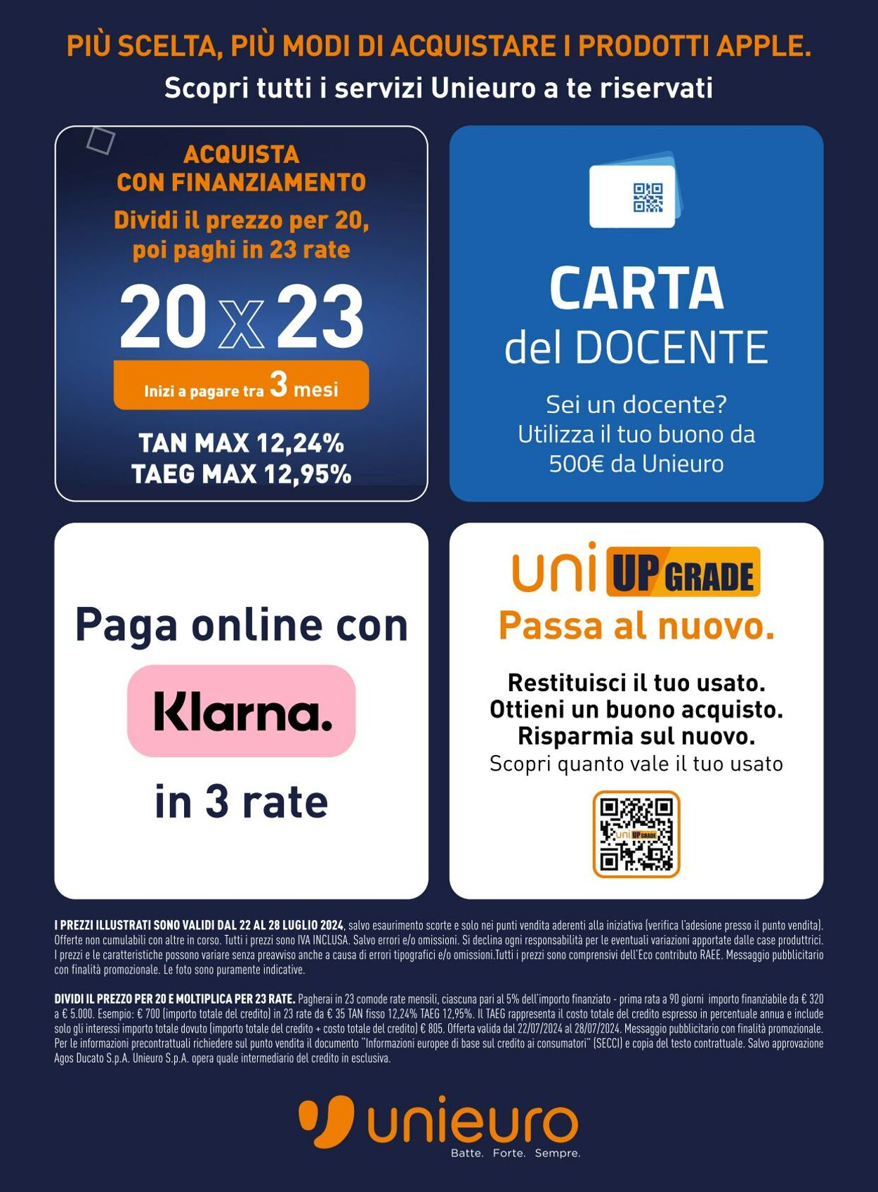 Volantino Unieuro 22.07.2024 - 28.07.2024