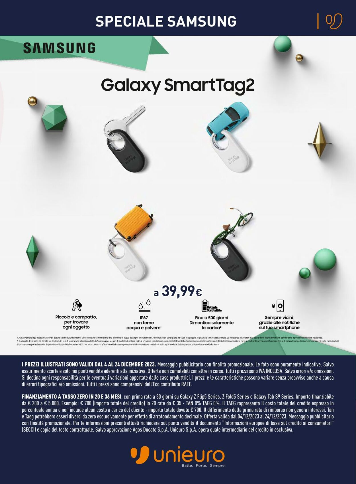 Volantino Unieuro 04.12.2023 - 24.12.2023