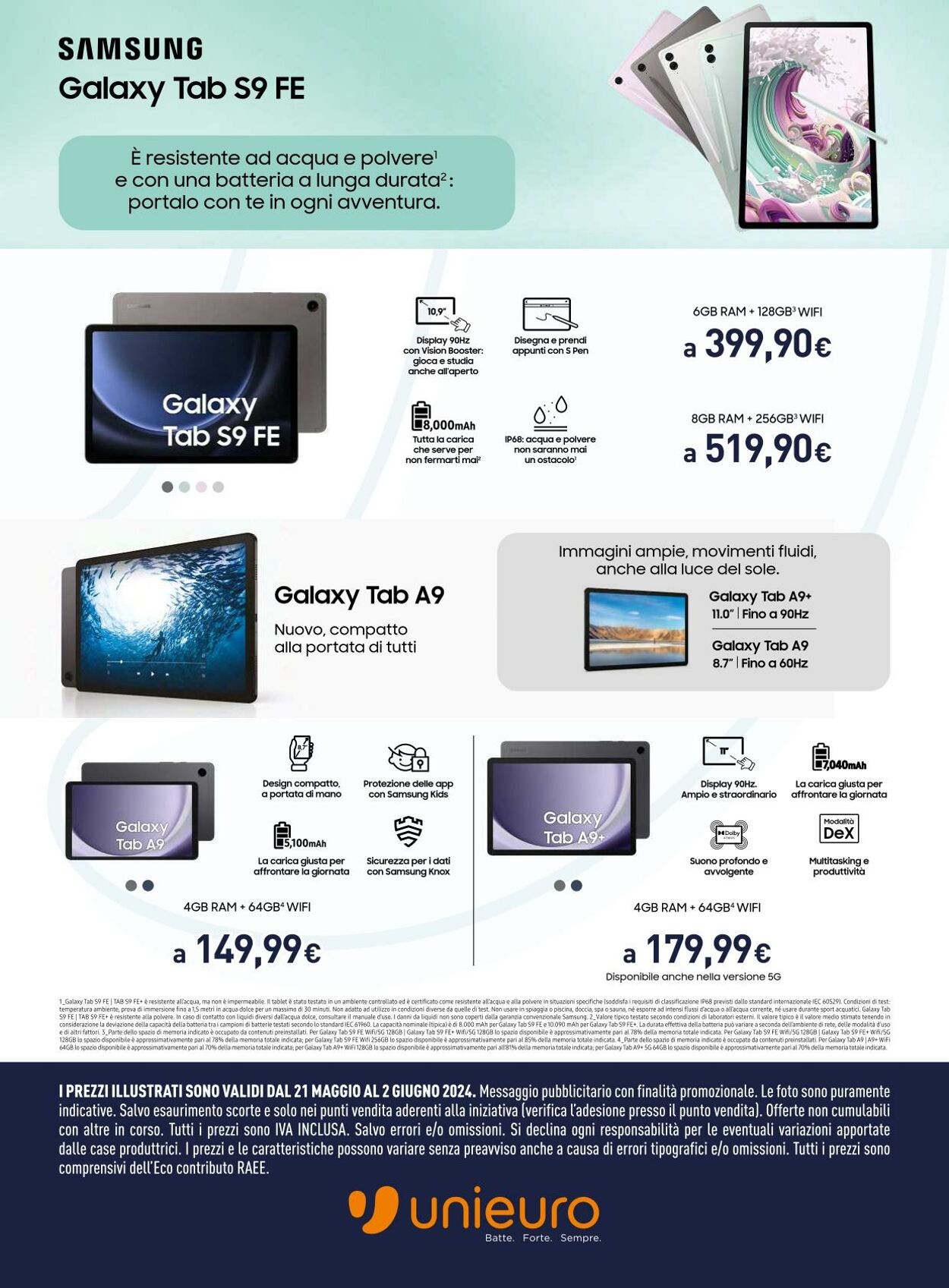 Volantino Unieuro 21.05.2024 - 02.06.2024