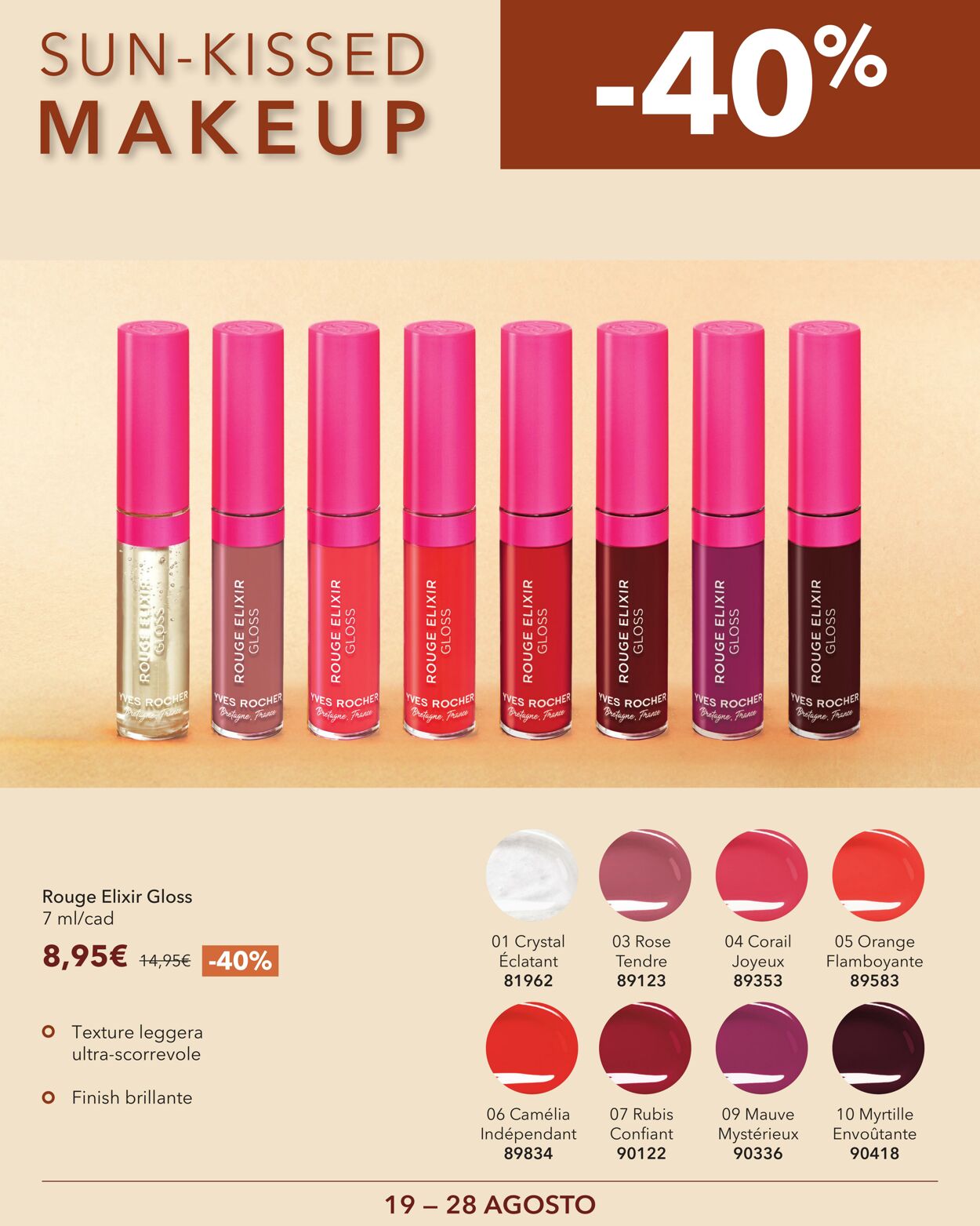 Volantino Yves Rocher 19.08.2025 - 28.08.2025